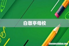 白敬亭母校