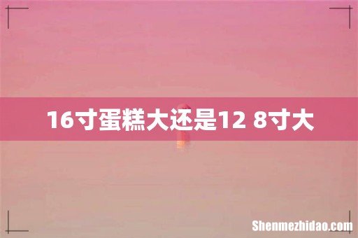 16寸蛋糕大还是12+8寸大