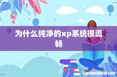 为什么纯净的xp系统很流畅