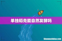 单独稻壳能自然发酵吗
