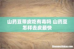 山药豆带皮吃有毒吗 山药豆怎样去皮最快