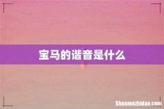 宝马的谐音是什么