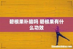 碧根果补脑吗 碧根果有什么功效