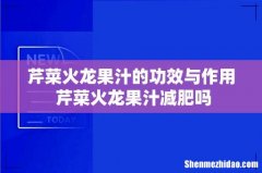 芹菜火龙果汁的功效与作用 芹菜火龙果汁减肥吗