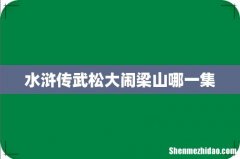 水浒传武松大闹梁山哪一集