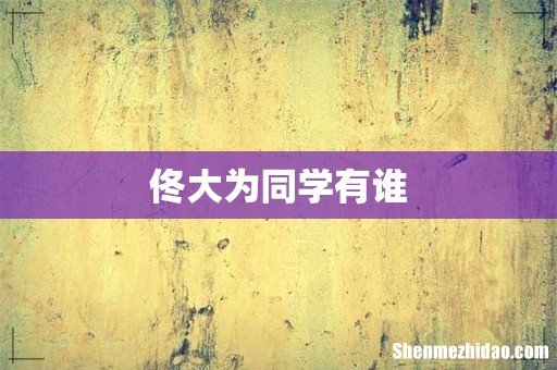 佟大为同学有谁