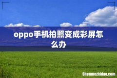 oppo手机拍照变成彩屏怎么办