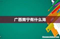 广西南宁有什么海