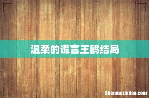 温柔的谎言王鸥结局