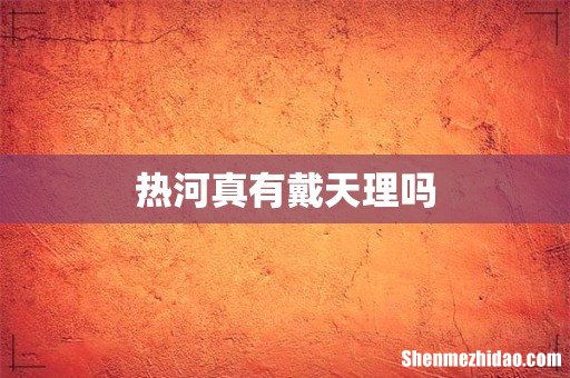热河真有戴天理吗