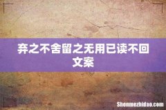 弃之不舍留之无用已读不回文案