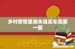 乡村爱情里谢永强买车是哪一部