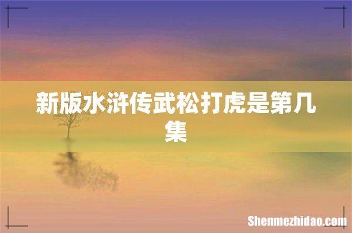 新版水浒传武松打虎是第几集