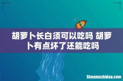 胡萝卜长白须可以吃吗 胡萝卜有点坏了还能吃吗