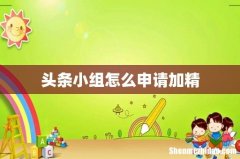 头条小组怎么申请加精