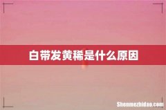 白带发黄稀是什么原因
