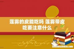 莲雾的皮能吃吗 莲雾带皮吃要注意什么