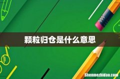 颗粒归仓是什么意思