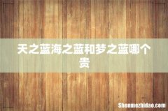 天之蓝海之蓝和梦之蓝哪个贵