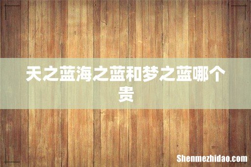 天之蓝海之蓝和梦之蓝哪个贵
