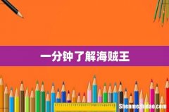 一分钟了解海贼王