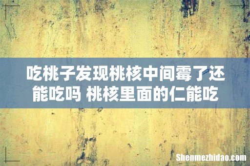 吃桃子发现桃核中间霉了还能吃吗 桃核里面的仁能吃吗