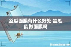 丝瓜面膜有什么好处 丝瓜能做面膜吗