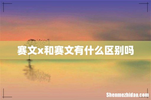 赛文x和赛文有什么区别吗