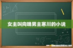女主叫向晚男主寒川的小说