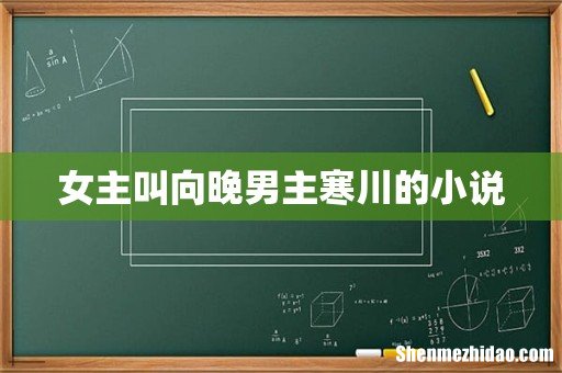女主叫向晚男主寒川的小说