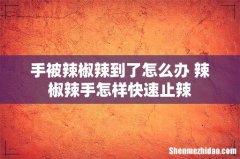 手被辣椒辣到了怎么办 辣椒辣手怎样快速止辣