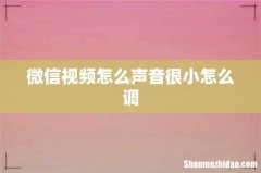 微信视频怎么声音很小怎么调
