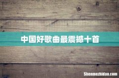 中国好歌曲最震撼十首