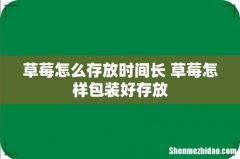 草莓怎么存放时间长 草莓怎样包装好存放