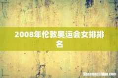 2008年伦敦奥运会女排排名