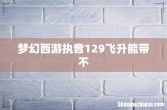 梦幻西游执音129飞升能带不