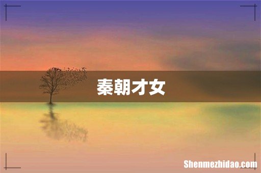 秦朝才女