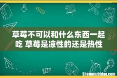 草莓不可以和什么东西一起吃 草莓是凉性的还是热性