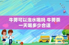 牛蒡可以泡水喝吗 牛蒡茶一天喝多少合适