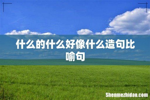 什么的什么好像什么造句比喻句