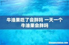 牛油果吃了会胖吗 一天一个牛油果会胖吗