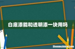 白底漆能和透明漆一块用吗