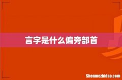 言字是什么偏旁部首