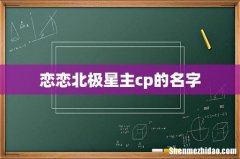 恋恋北极星主cp的名字