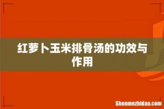 红萝卜玉米排骨汤的功效与作用