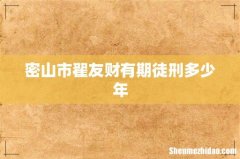 密山市翟友财有期徒刑多少年