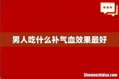 男人吃什么补气血效果最好