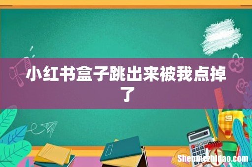小红书盒子跳出来被我点掉了