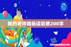 我的老师魏巍读后感200字