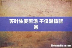 苏叶生姜煎汤 不仅温热驱寒